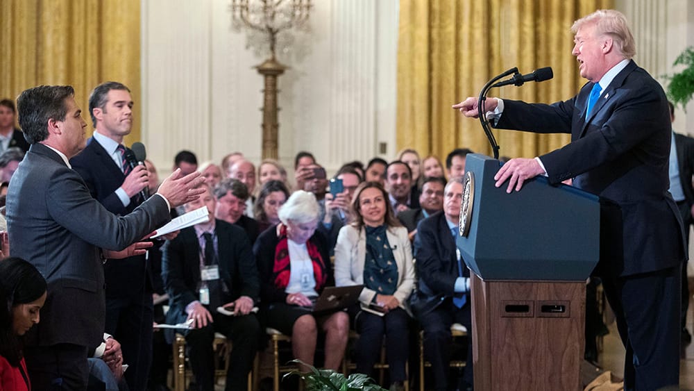Donal Trump and Jim Acosta