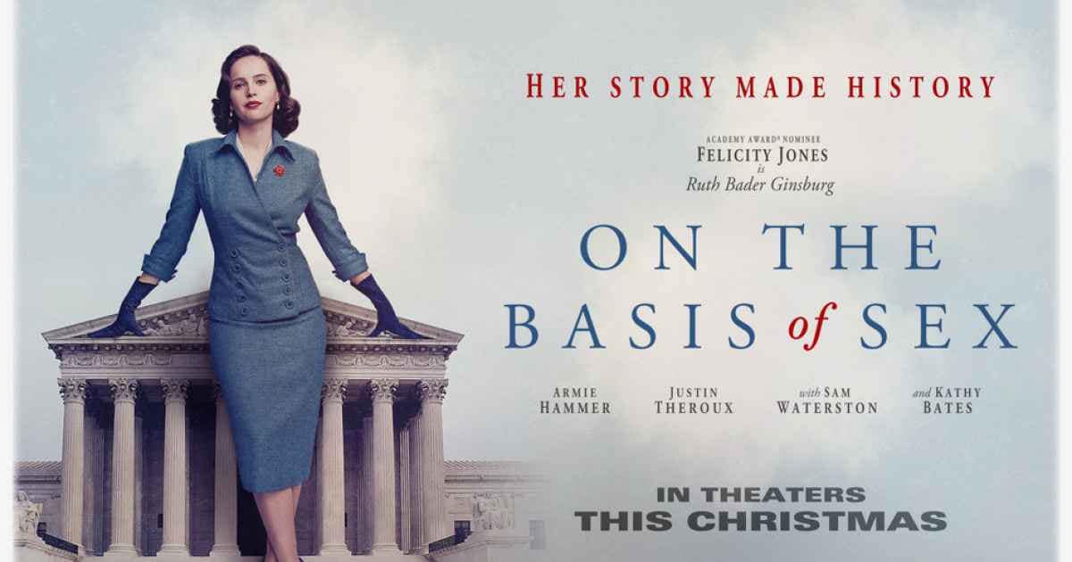 The promotional material for "On the Basis of Sex."