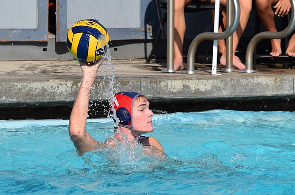Brookbalnks ’19 pushes to the offense against Brentwood.