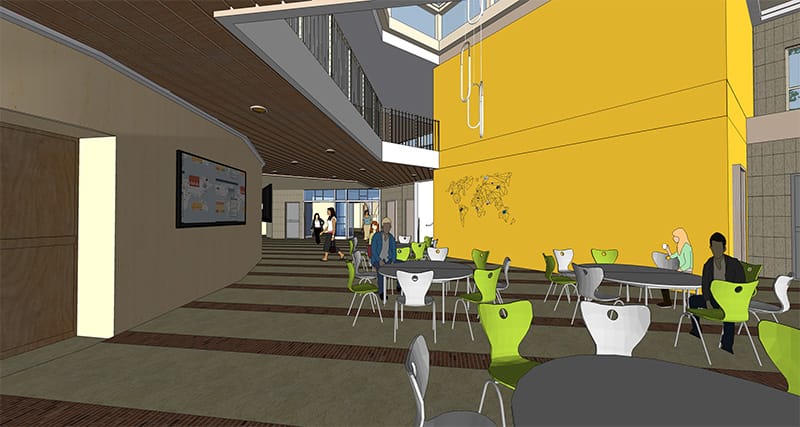 Model of the upcoming atrium.