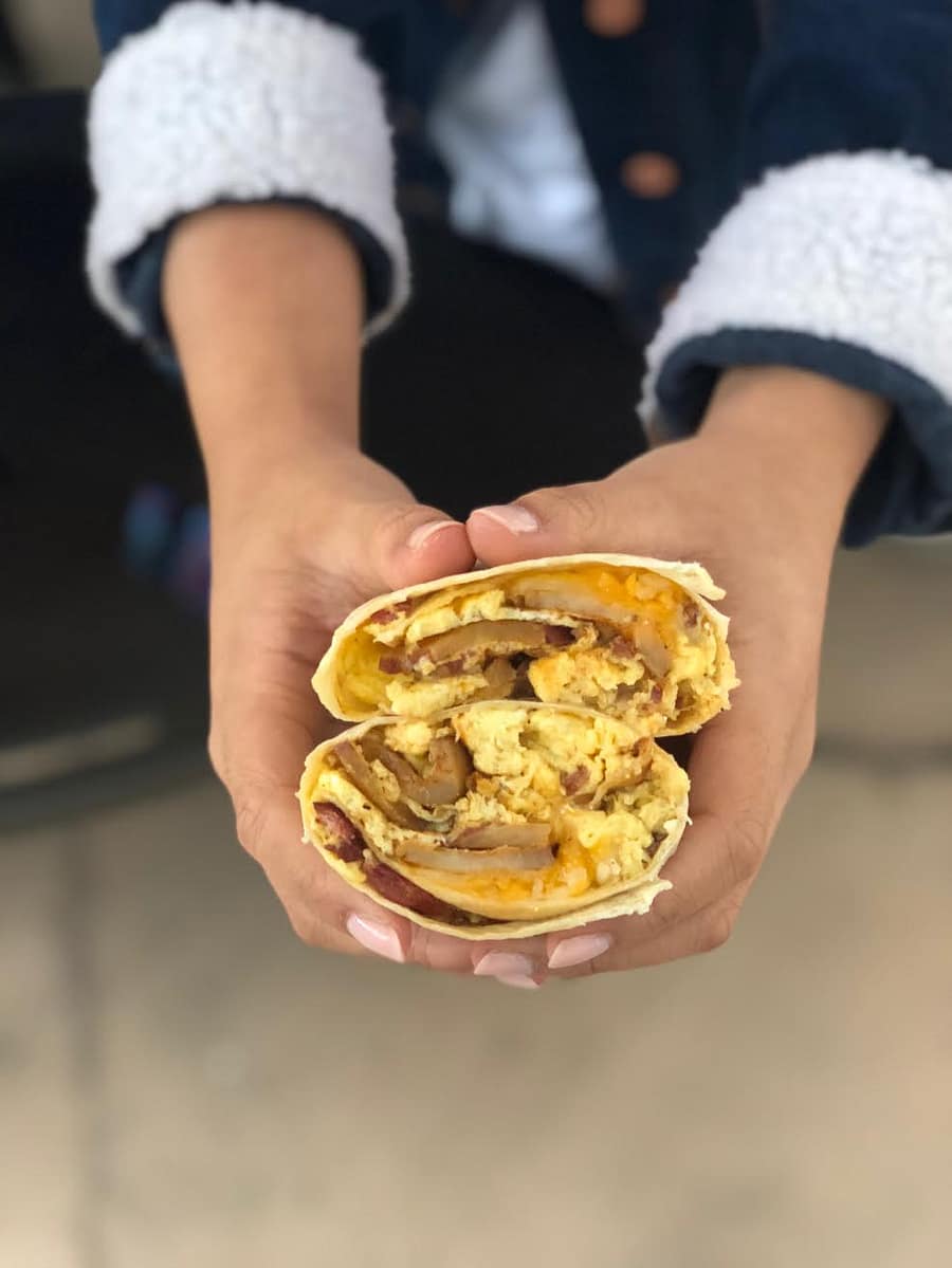 Prep's infamous breakfast burrito