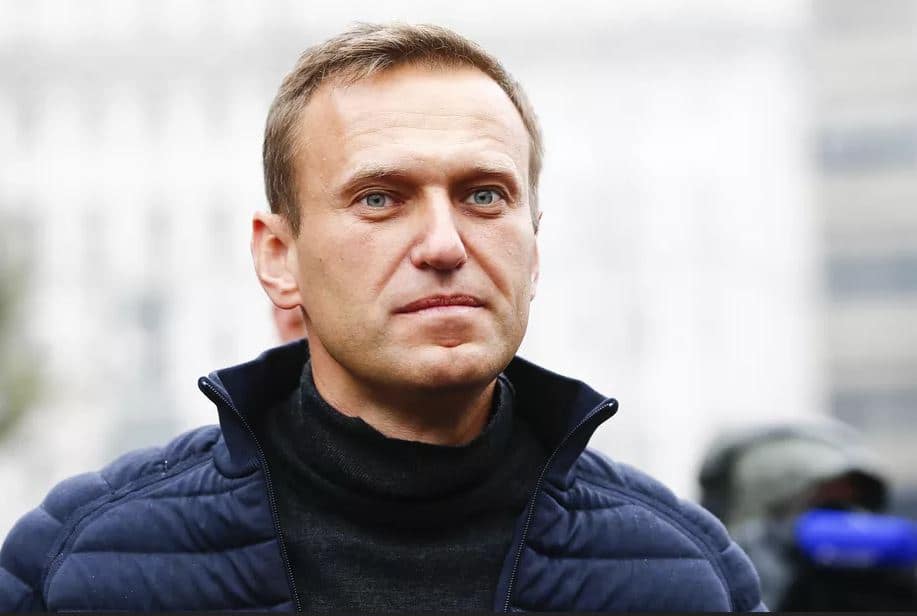 Alexi Navalny attending a rally in support of political prisoners in Prospekt Sakharova Street in Moscow, Russia